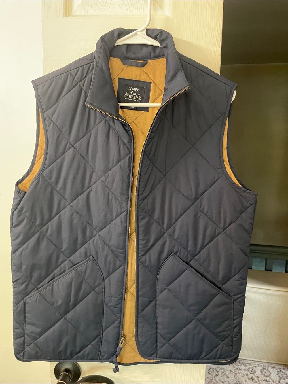 J. Crew Quilted Vest in Navy S NWOT